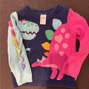 Gymboree Navy and Pink Dinosaur Sweater